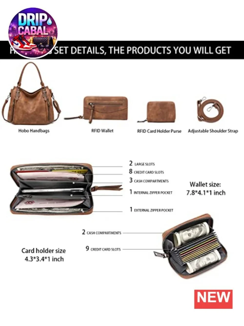 Hobo Bags for Women Faux Leather Shoulder Crossbody Purse Boho Handbag